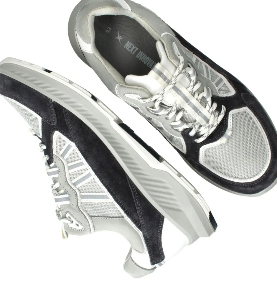 Xsensible Colorado Stretchwalker Sneakers Grijs Heren|Heren Veterschoenen|Comfort