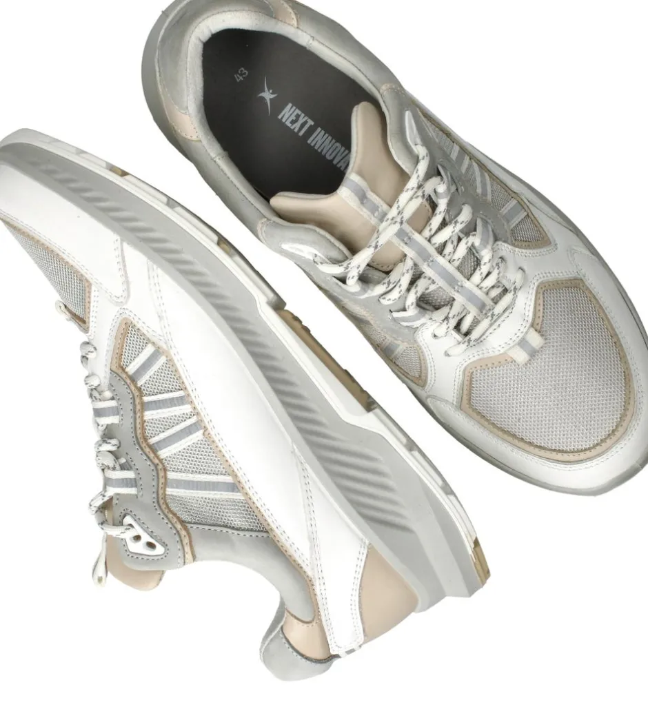 Xsensible Colorado Stretchwalker Sneakers Wit Heren|Heren Veterschoenen|Comfort