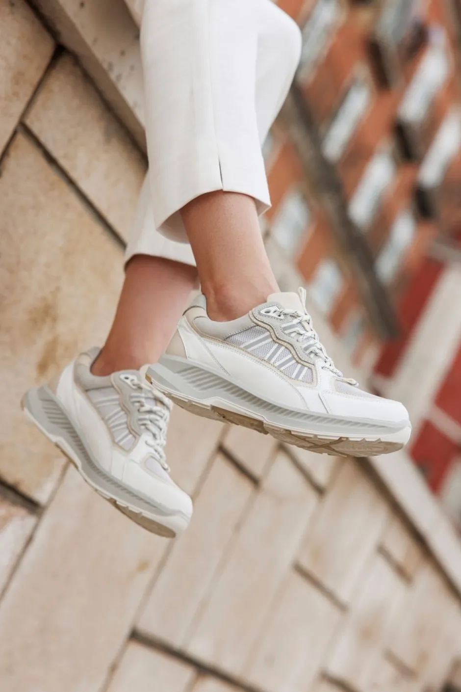 Xsensible Colorado Stretchwalker Sneakers Grijs Dames|DAMES Comfort|Sneakers