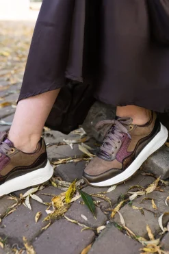 Xsensible Golden Gate Stretchwalker Sneakers Bruin Dames|DAMES Comfort|Sneakers