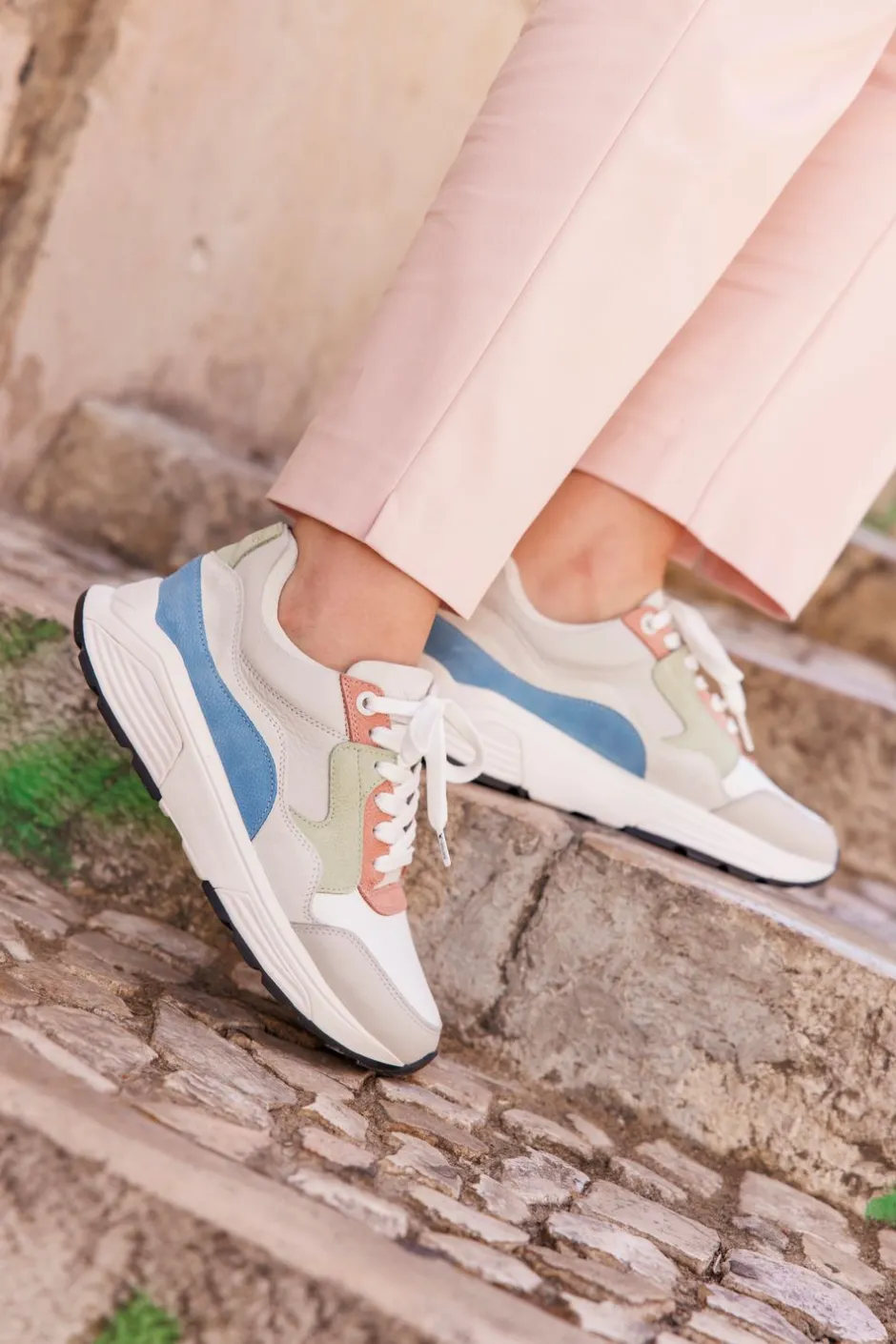 Xsensible Golden Gate Stretchwalker Sneakers Dames|DAMES Veterschoenen|Comfort