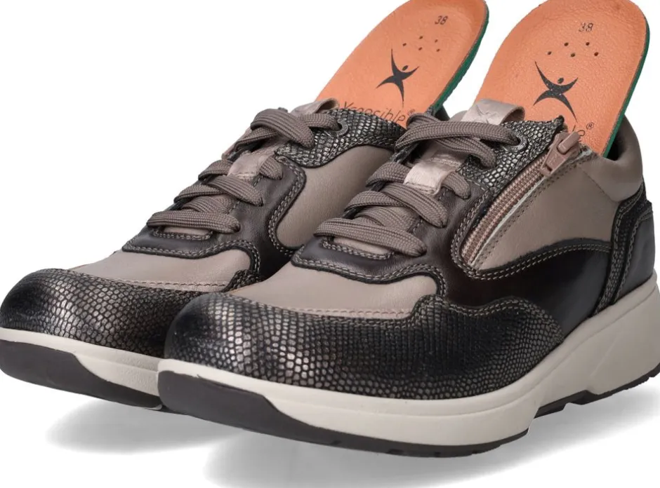 Xsensible Grenoble Stretchwalker Sneakers Bruin Dames|DAMES Comfort|Sneakers