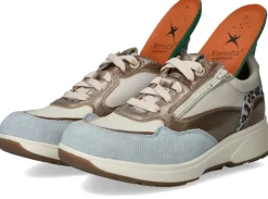 Xsensible Grenoble Stretchwalker Sneakers Beige Dames|DAMES Veterschoenen|Comfort