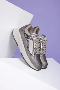 Xsensible Milau Stretchwalker Sneakers Zilver Dames|DAMES Comfort|Sneakers