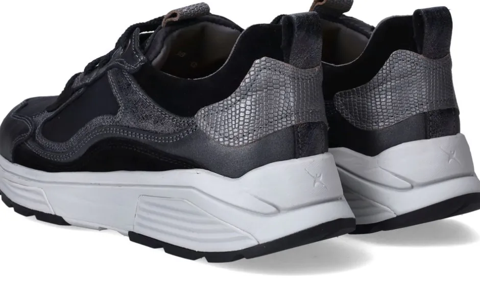 Xsensible Milau Stretchwalker Sneakers Zwart Dames|DAMES Sneakers