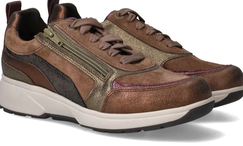 Xsensible Valletta Stretchwalker Sneakers Bruin Dames|DAMES Comfort|Sneakers